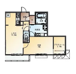 ラルゴエビス【2階】の間取り