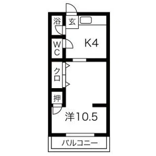 コーポ中砂【1階】の間取り
