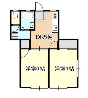 奥谷コーポ【2階】の間取り