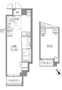 カスタリア中目黒【6階】の間取り