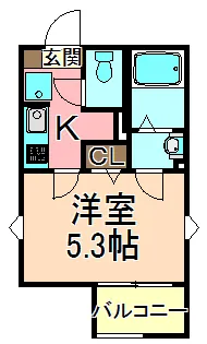 1Kの間取り画像