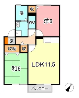 セジュール竹 C【1階】の間取り