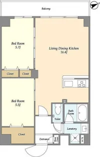 アルファコート亀戸2【5階】の間取り