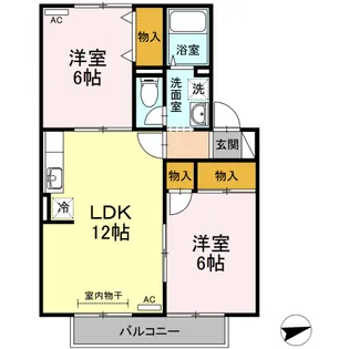 メゾンリヴェール C棟【2階】の間取り