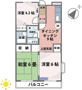 ヴェルディオ坂戸【5階】の間取り