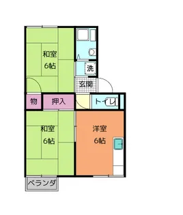 松美台ハイツ【1階】の間取り