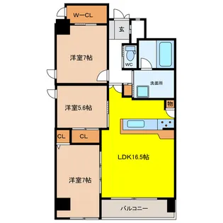 岐阜県岐阜市加納栄町通6【マンション】の間取り