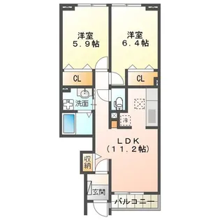 グランドステージ豊潤【1階】の間取り