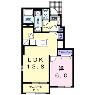 グランシェールA【1階】の間取り