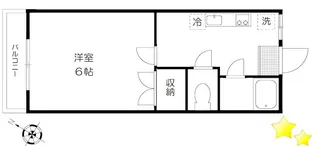 松庵東明ハイツ【2階】の間取り