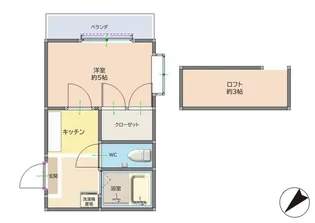 ベルガーデンA【2階】の間取り