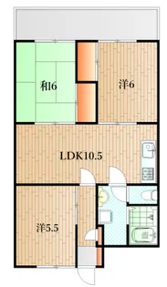 山口県下関市稗田西町【マンション】の間取り
