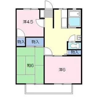 菊地ハイツA【1階】の間取り