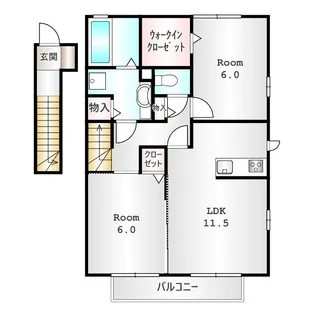 群馬県前橋市高井町1【アパート】の間取り