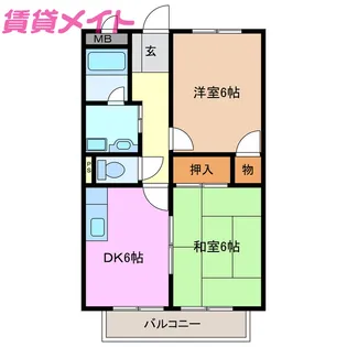 ルワン ジュール【2階】の間取り