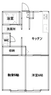 ライトハウス自由ヶ丘B【2階】の間取り
