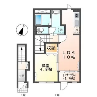 1LDKの間取り画像