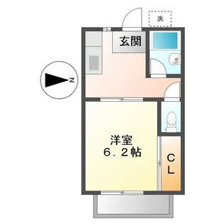 1Kの間取り画像