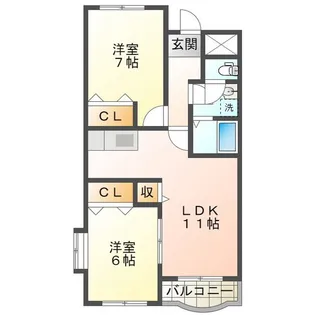 ロビンス【1階】の間取り