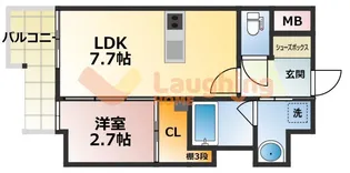 福岡県久留米市花畑2【マンション】の間取り