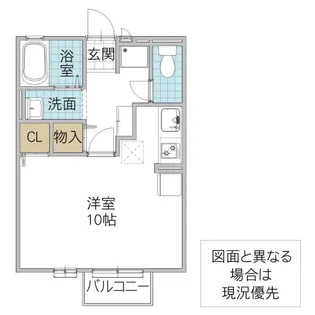 1Rの間取り画像