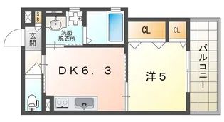 クリエオーレ清瀧【2階】の間取り