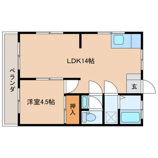 宮崎県都城市姫城町【アパート】の間取り