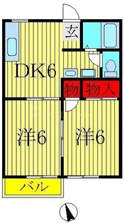 ビバリーハイツ【1階】の間取り