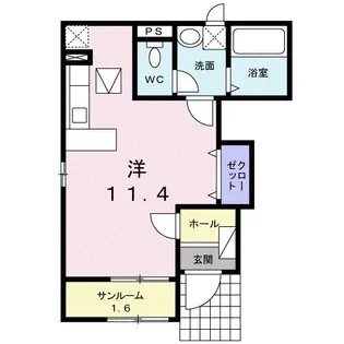 メゾン・ド・ルナ【1階】の間取り