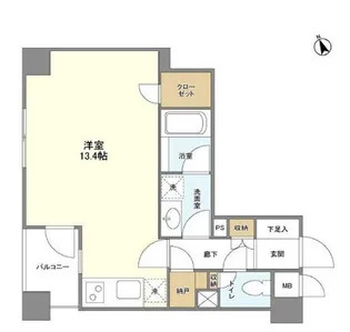 レジデンス白金高輪【1階】の間取り