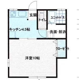 ゆうとぴあB【1階】の間取り