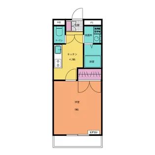 向学ハイツ歓【1階】の間取り