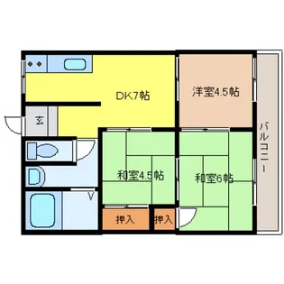 広島県東広島市八本松町米満【アパート】の間取り