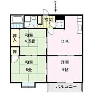 サンビレッジ津福【1階】の間取り