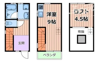 ハーミッツ・セル大桐【1階】の間取り