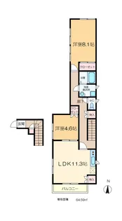 アイリス堀切【2階】の間取り