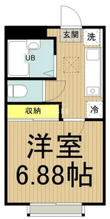 東京都国立市東1【アパート】の間取り