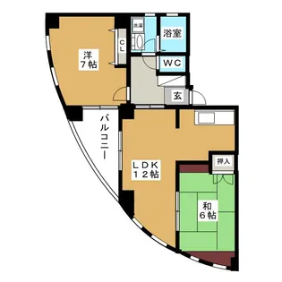 桂山サコウハイツI【3階】の間取り