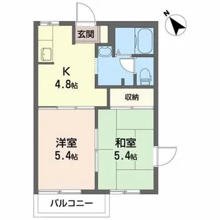 サンバースト【2階】の間取り