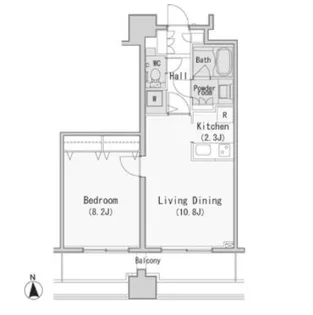 東京都港区西麻布4【マンション】の間取り