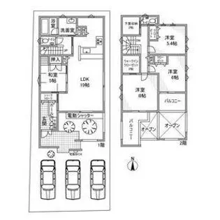 愛知県名古屋市千種区竹越1【一戸建】の間取り