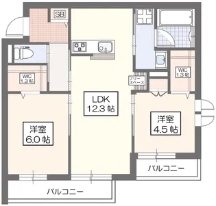 グランスリジエ【3階】の間取り