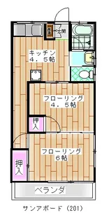 サンアボード【2階】の間取り