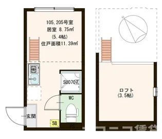ブライト東長崎【2階】の間取り