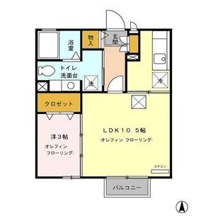 サンパティーク上田原 A/B【1階】の間取り