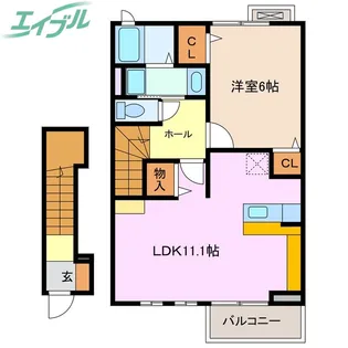 1LDKの間取り画像