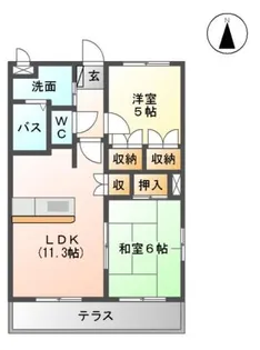 サンコート【1階】の間取り