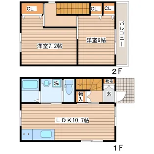 宮城県名取市飯野坂2【一戸建】の間取り