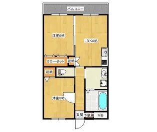 串間マンション【2階】の間取り