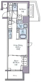 CREST COURT(クレストコート)東中野【3階】の間取り